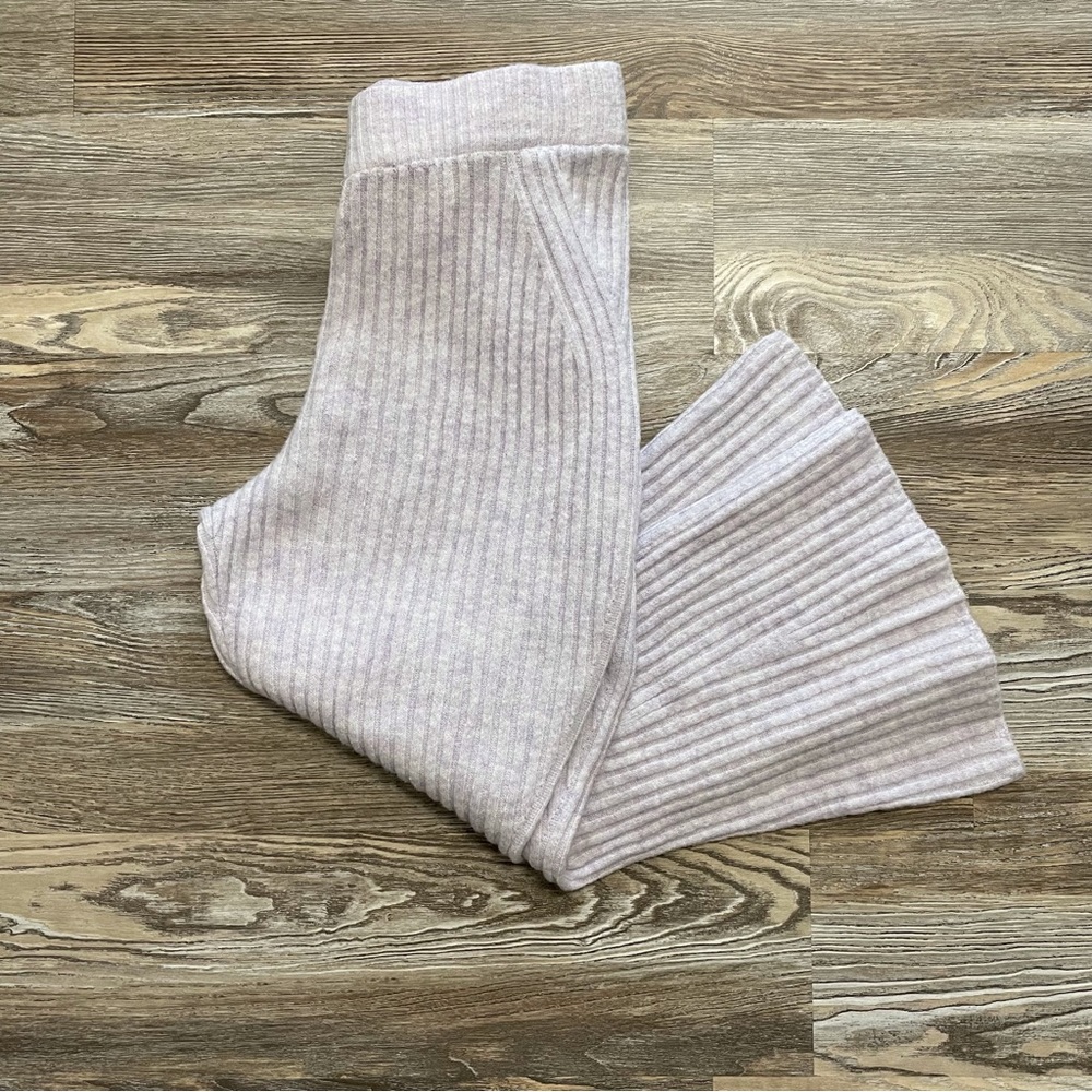 A New Day Light Lavender Knit Pull On High Rise Bell Bottom Pants XXL